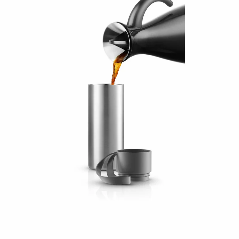 Eva Solo Isolierbecher To Go Cup, Edelstahl, Kunststoff, Silikon, Grey, 350 ml, 567002