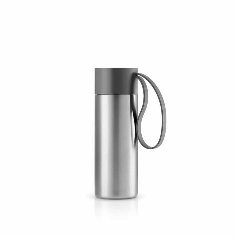 Eva Solo Isolierbecher To Go Cup, Edelstahl, Kunststoff, Silikon, Grey, 350 ml, 567002
