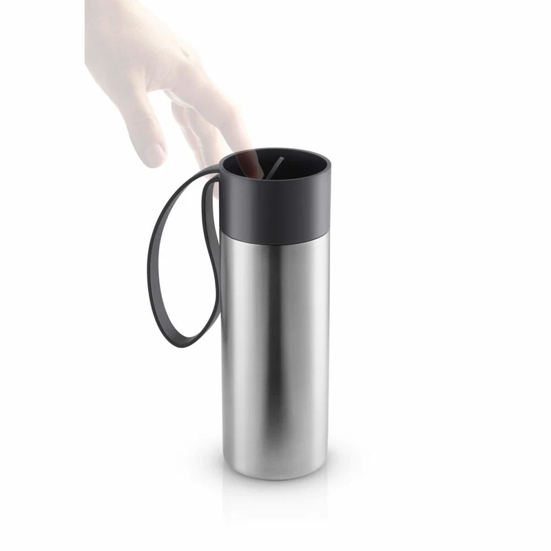 Eva Solo Isolierbecher To Go Cup, Edelstahl, Kunststoff, Silikon, Black, 350 ml, 567003