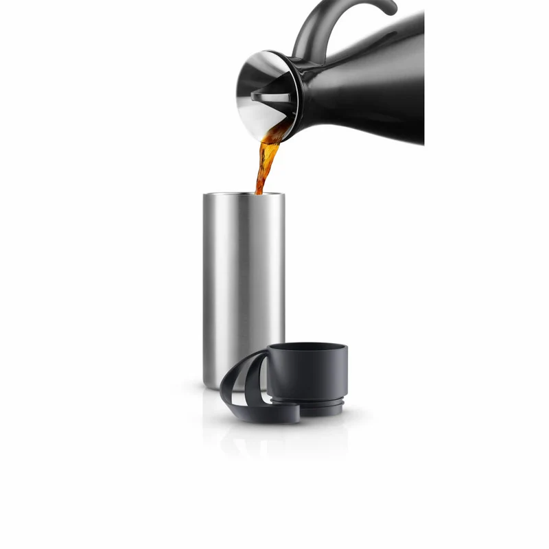 Eva Solo Isolierbecher To Go Cup, Edelstahl, Kunststoff, Silikon, Black, 350 ml, 567003