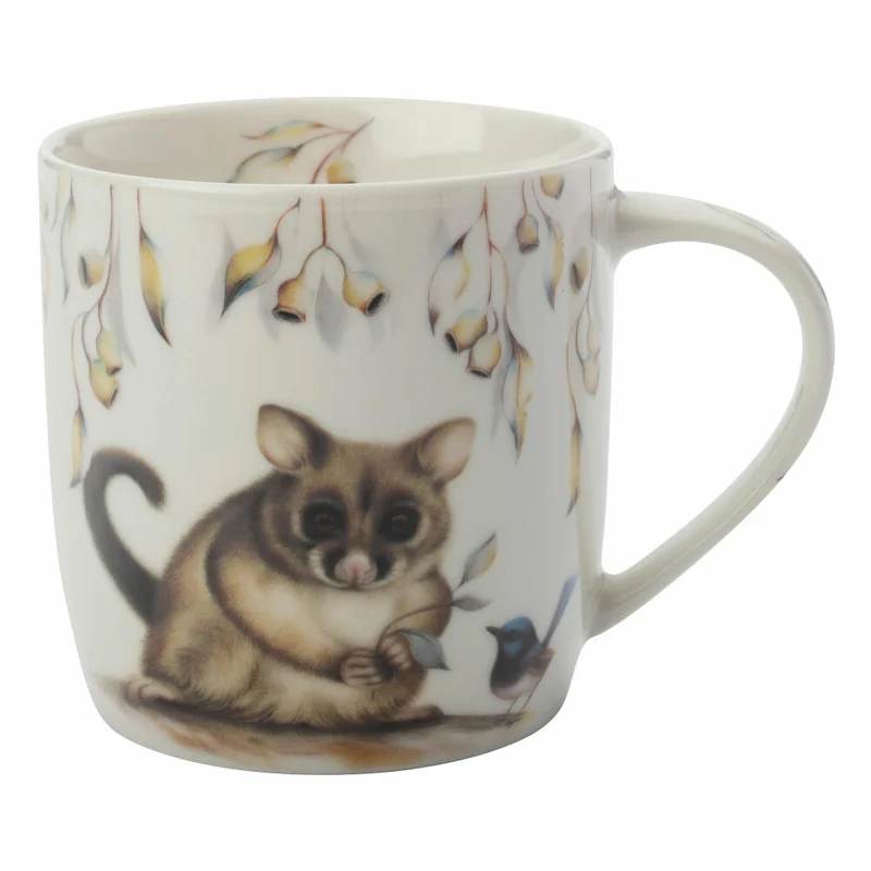 Maxwell & Williams Sally Howell Becher Brushtail Possum & Wren, Tasse, in Geschenkdose, Porzellan, Metall, Mehrfarbig, 375 ml, DX0466