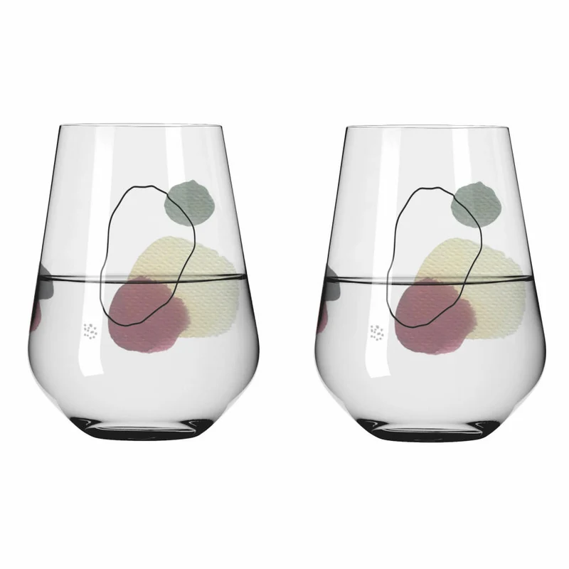 Ritzenhoff Wasserglas-Set Sommerwendtraum 02, 2-teilig, Romi Bohnenberg, Kristallglas, 540 ml, 3621002