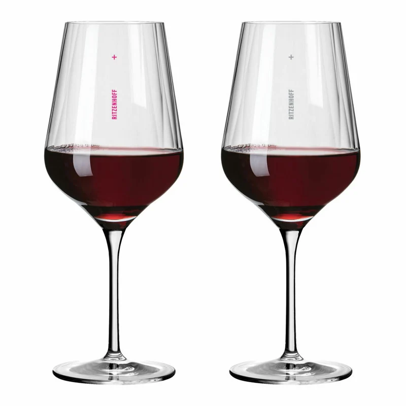Ritzenhoff Weingläser Sternschliff Rotwein 2er-Set 001, Rotweinglas, Ritzenhoff inhouse, Kristallglas, 570 ml, 3661001