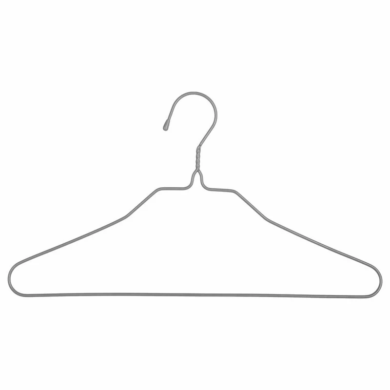 5five Simply Smart Metall-Kleiderbügel 10er Set, Stahl, PE-Kunststoff, Silberfarben, 151527