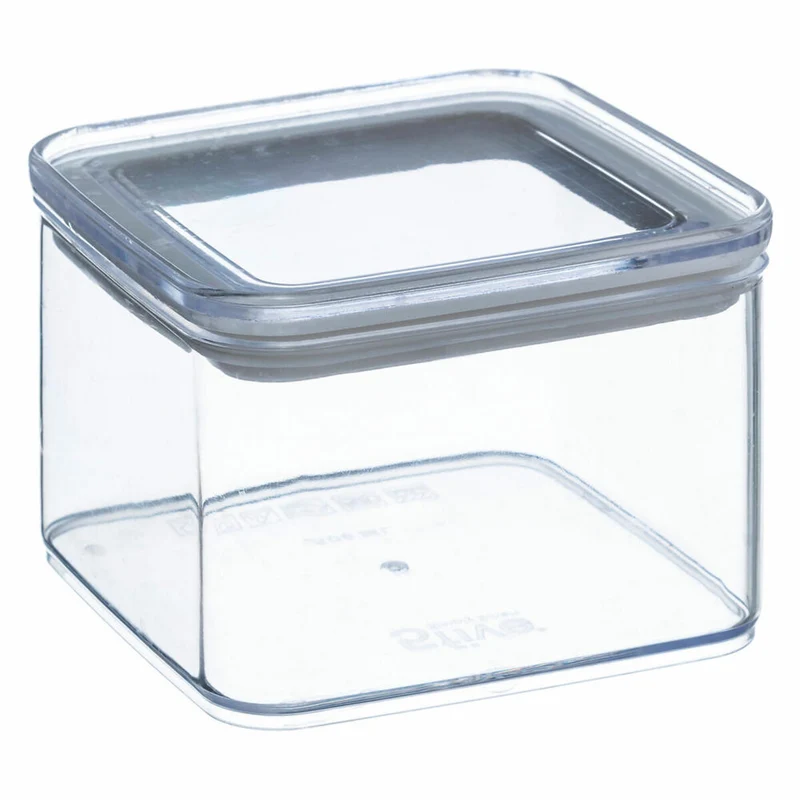 5five Simply Smart Stapelbare Vorratsdose Eske, PS-Kunststoff, Silikon, Transparent, 0.5 L, 152040