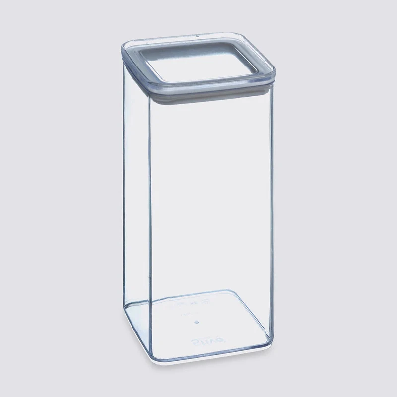 5five Simply Smart Stapelbare Vorratsdose Eske, PS-Kunststoff, Silikon, Transparent, 1.5 L, 152042