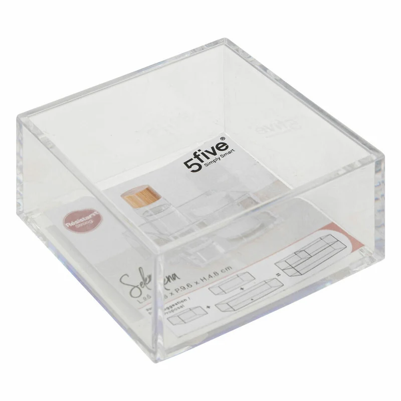 5five Simply Smart Schmuckorganizer Selena, Schmuckdose, Kunststoff, Transparent, 9.6 x 9.6 cm, 155900