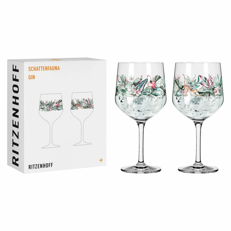 Ritzenhoff Ginglas 2er Set Schattenfauna 005 006, Kristallglas, 720 ml, R-3691003