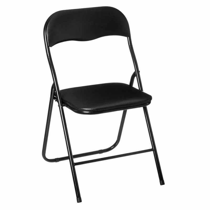 5five Simply Smart Klappstuhl, Metall, Kunststoff, MDF, Holzfaser, Schwarz, 79 cm, 140293A
