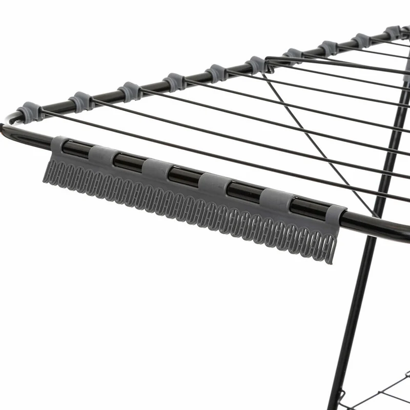 5five Simply Smart Klappbarer Wäscheständer Mojave Deck, Stahl, PP-Kunststoff, Schwarz, 31 Meter, 140963