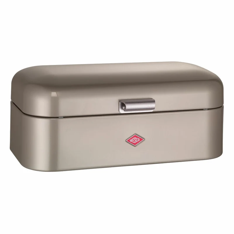 Wesco Breadbox Grandy, Frühstücksbox, Brotdose, Butterbrotsdose, Neusilber, Stahlblech, 235201-03