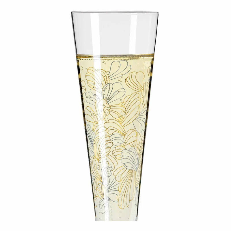 Ritzenhoff Champagnerglas Goldnacht Champagner 009, Lenka Kühnertová, Kristallglas, 205 ml, 1078279