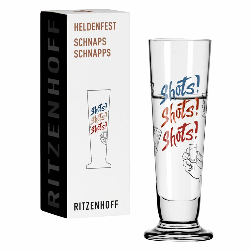 Ritzenhoff Schnapsglas Heldenfest 016, Kristallglas, 52 ml, R-1061016