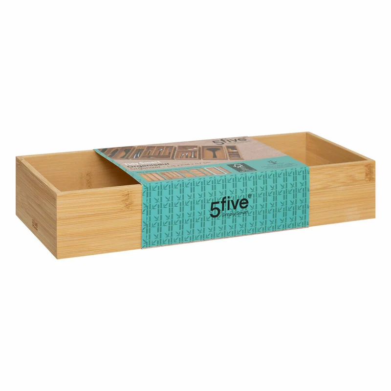 5five Simply Smart Schubladen-Organizer Tidy Smart, Bambus, Beige, 15 x 38 cm, 146650