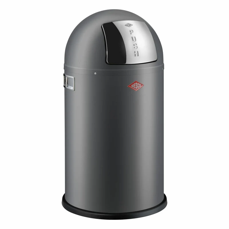 Wesco Abfallsammler Pushboy Junior, Mülleimer, Abfalleimer, Stahlblech, Graphit matt, 22 L, 175531-77