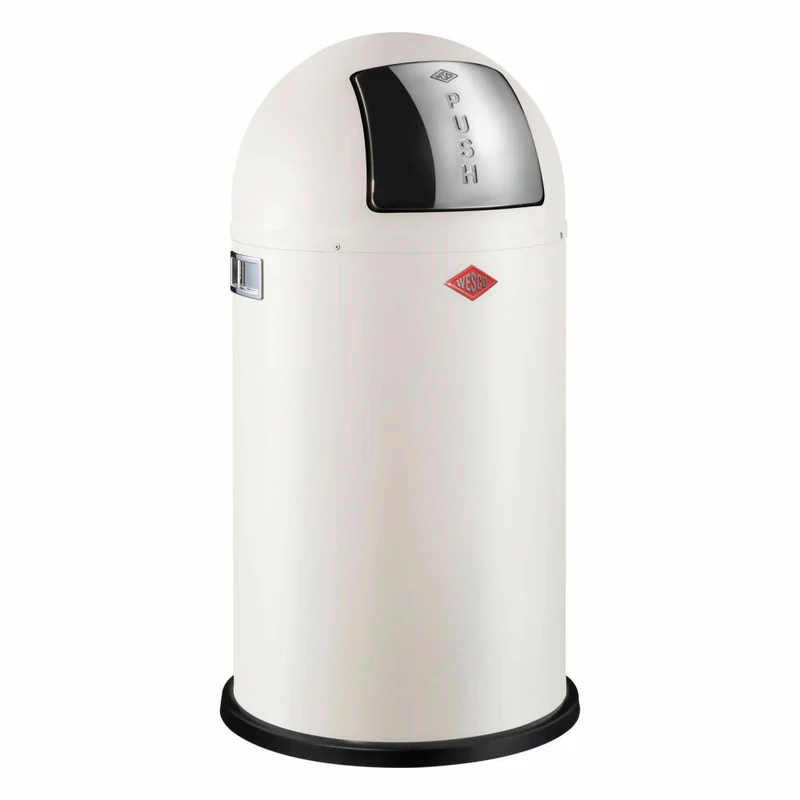 Wesco Abfallsammler Pushboy, Mülleimer, Abfalleimer, Stahlblech, Sand matt, 50 L, 175831-87