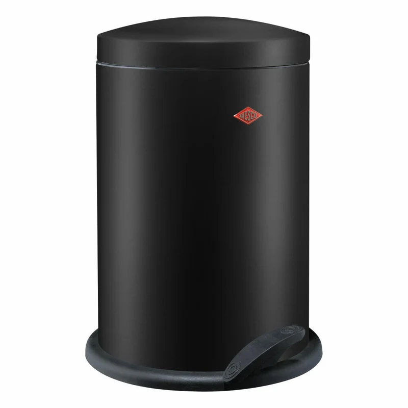 Wesco Abfallsammler 116, Mülleimer, Abfalleimer, Stahlblech, Schwarz matt, 13 L, 116212-73