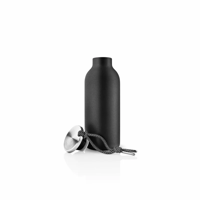 Eva Solo Isolierflasche 24/12 To Go Recycled, Edelstahl, Kunststoff, Black, 500 ml, 505041