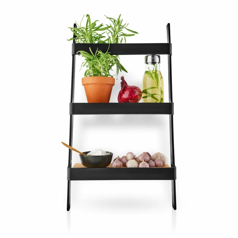 Eva Solo Mini-Küchenregal Nordic Kitchen, Bambus, Kunststoff, Black, 50 cm, 520444
