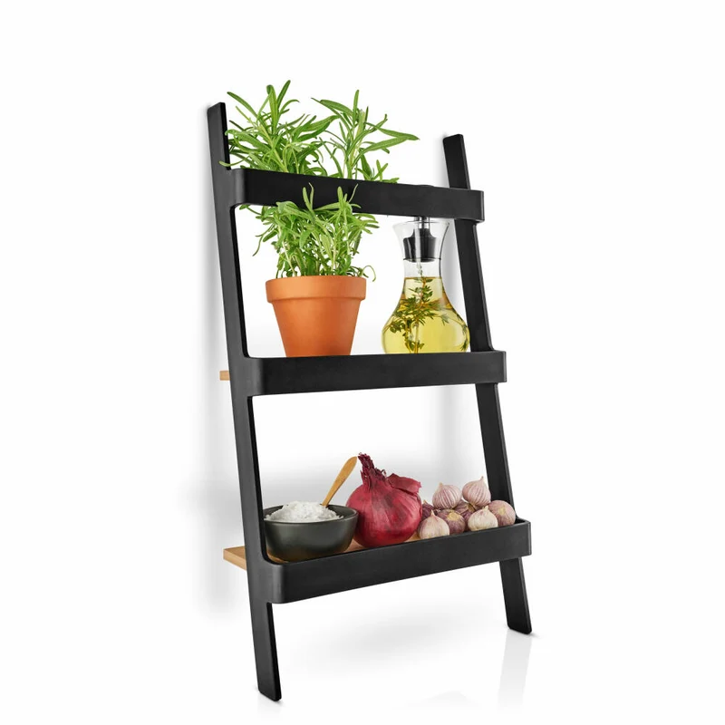 Eva Solo Mini-Küchenregal Nordic Kitchen, Bambus, Kunststoff, Black, 50 cm, 520444