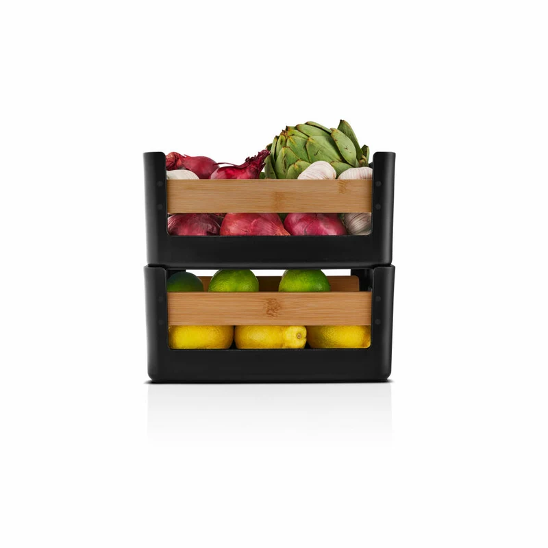 Eva Solo Aufbewahrungskiste Nordic Kitchen, Bambus, Kunststoff, Black, 26 x 18 cm, 520445