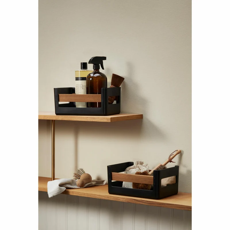 Eva Solo Aufbewahrungskiste Nordic Kitchen, Bambus, Kunststoff, Black, 26 x 18 cm, 520445