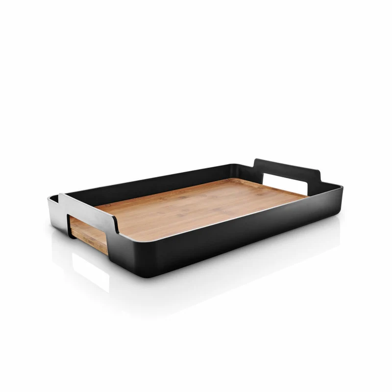 Eva Solo Tablett Nordic Kitchen, Serviertablett, Bambus, Kunststoff, Black, 35 x 50 cm, 520446