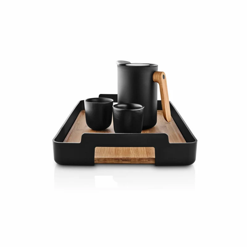 Eva Solo Tablett Nordic Kitchen, Serviertablett, Bambus, Kunststoff, Black, 35 x 50 cm, 520446