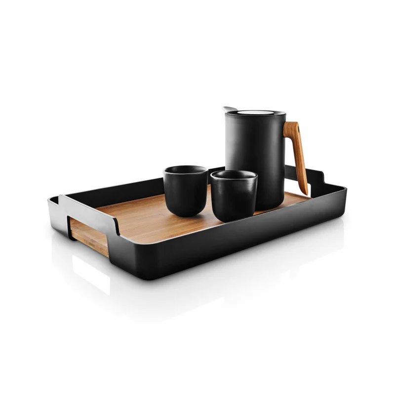Eva Solo Tablett Nordic Kitchen, Serviertablett, Bambus, Kunststoff, Black, 35 x 50 cm, 520446
