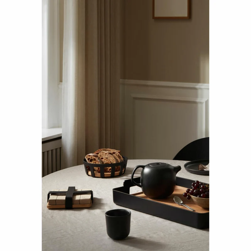 Eva Solo Tablett Nordic Kitchen, Serviertablett, Bambus, Kunststoff, Black, 35 x 50 cm, 520446