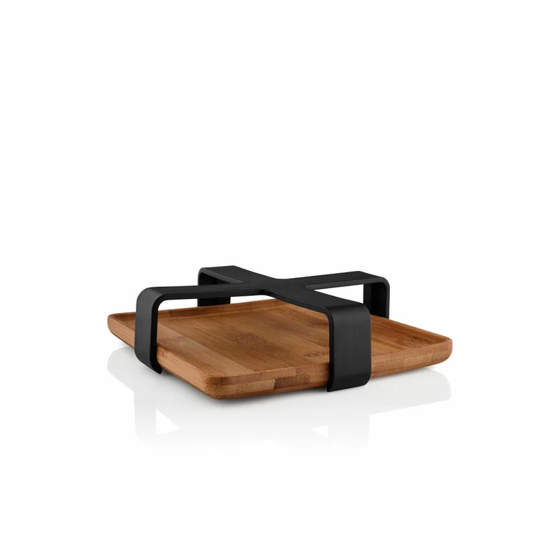 Eva Solo Serviettenhalter Nordic Kitchen, Bambus, Kunststoff, Black, 19 x 19 cm, 520448