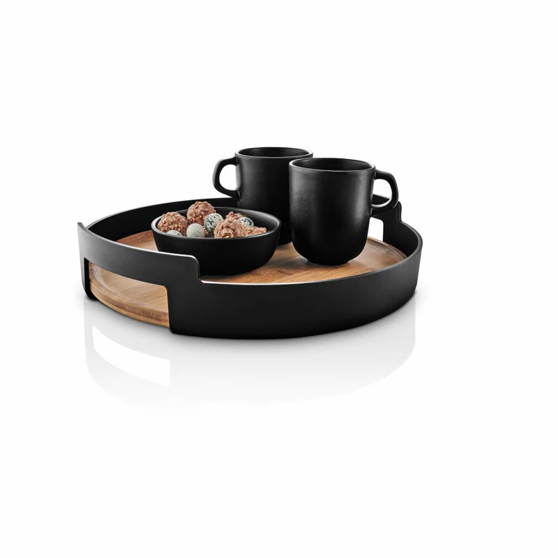 Eva Solo Serviertablett Nordic Kitchen, Bambus, Kunststoff, Black, 35 cm, 520449