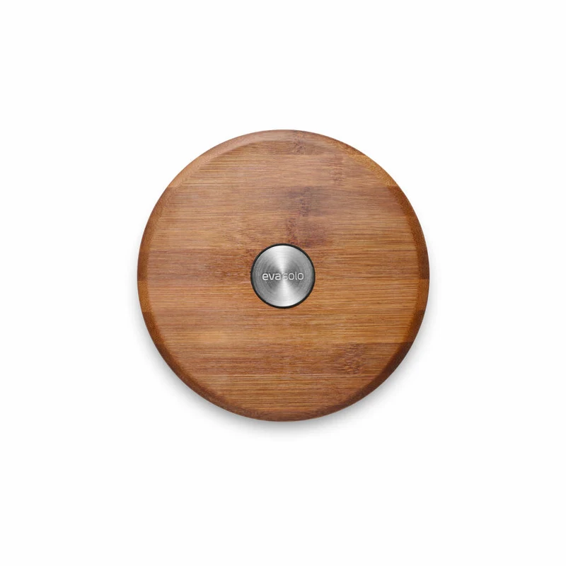 Eva Solo Magnetischer Untersetzer Nordic Kitchen, Edelstahl, Bambus, Braun, 18.5 cm, 520450
