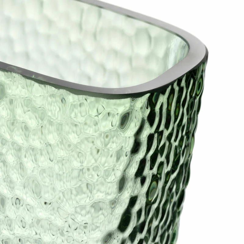 Leonardo Vase Martello, Dekovase, Blumenvase, Glas, Grün, H 26.5 cm, 033202