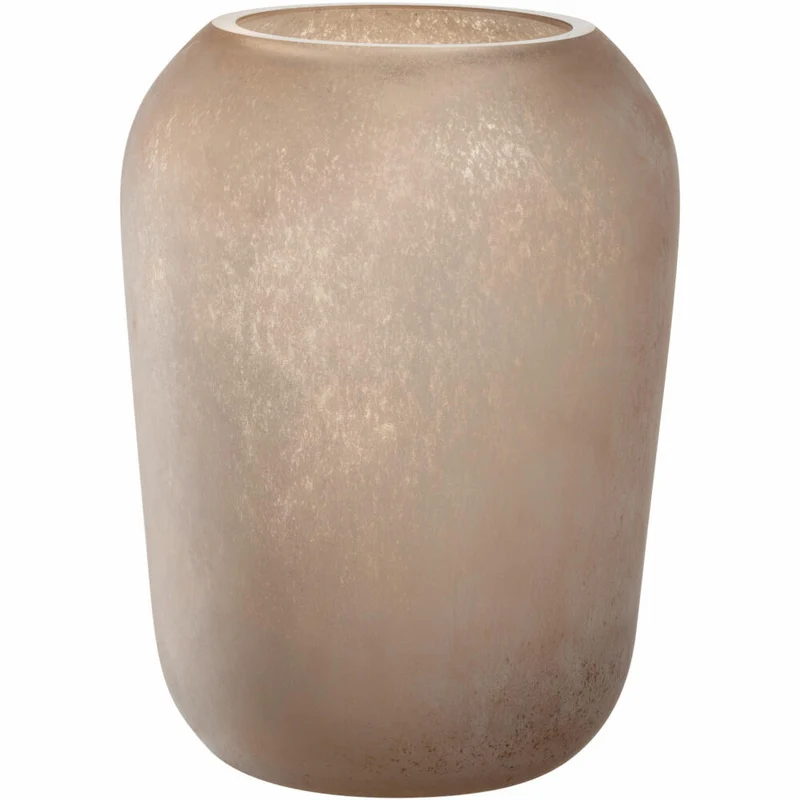 Leonardo Vase Trogolo, Blumenvase, Tischvase, Dekovase, Glas, Beige, H 22 cm, 033203