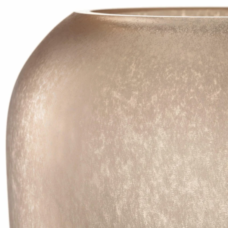 Leonardo Vase Trogolo, Blumenvase, Tischvase, Dekovase, Glas, Beige, H 22 cm, 033203
