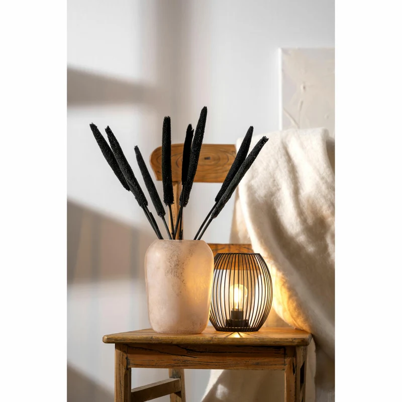 Leonardo Vase Trogolo, Blumenvase, Tischvase, Dekovase, Glas, Beige, H 22 cm, 033203