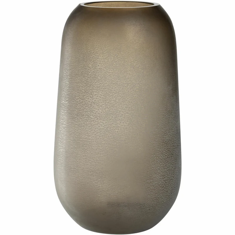 Leonardo Vase Trogolo, Blumenvase, Tischvase, Dekovase, Glas, Taupe, H 40 cm, 033204