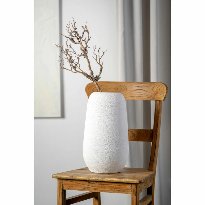 Leonardo Keramikvase Trogolo, Vase, Blumenvase, Dekovase, Keramik, Weiß, H 40 cm, 033206