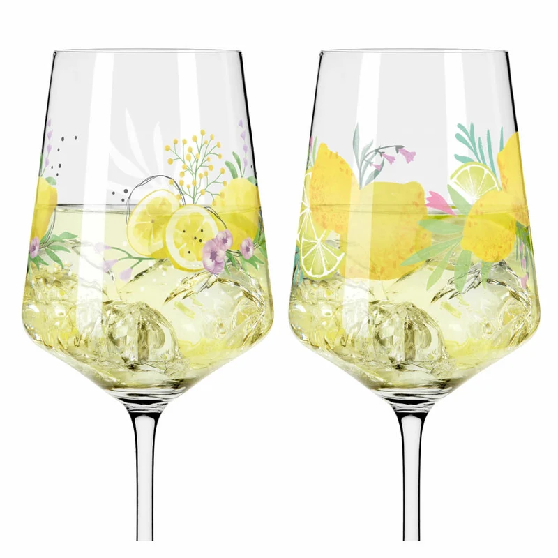 Ritzenhoff Limoncelloglas 2er Set Sommertau 019 020, Kristallglas, 544 ml, R-2931020