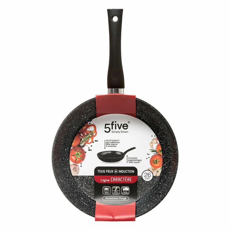 5five Simply Smart Bratpfanne Caractere, Pfanne, Aluminium, Kunststoff, Schwarz, 26 cm, 111002