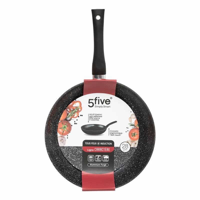 5five Simply Smart Bratpfanne Caractere, Pfanne, Aluminium, Kunststoff, Schwarz, 28 cm, 111003