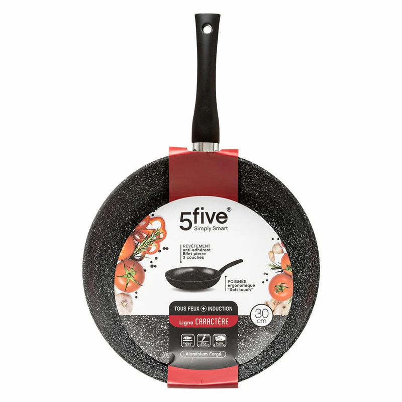 5five Simply Smart Bratpfanne Caractere, Pfanne, Aluminium, Kunststoff, Schwarz, 30 cm, 111004