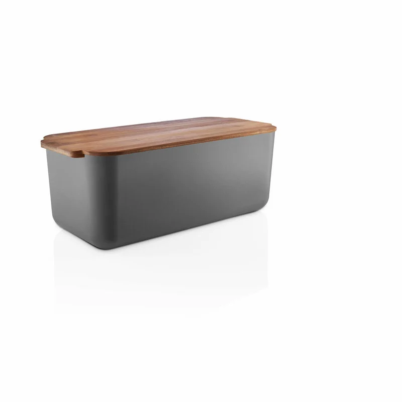 Eva Solo Brotkasten, Brotkorb, Bambus, Kunststoff, Elephant Grey, 42 x 19 x 15.5 cm, 520453