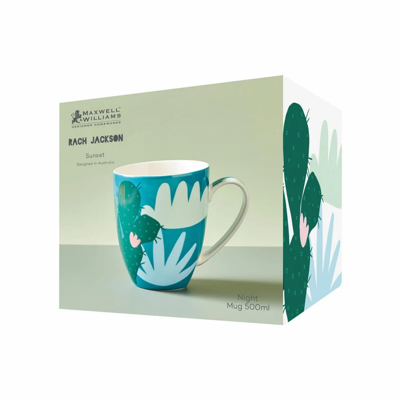 Maxwell & Williams RJ Sunset Becher Nacht, Kaffeebecher, Teetasse, Tasse, in Geschenkbox, Porzellan, 510 ml, DX1332