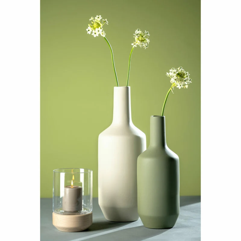 Leonardo Keramikvase Milano, Vase, Blumenvase, Dekovase, Keramik, Grün, H 40 cm, 026821