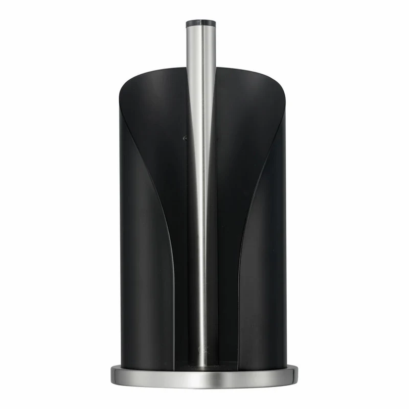 Wesco Rollenhalter für Küchen- und WC-Rollen, Küchenrollenhalter, Stahlblech, Edelstahl, Schwarz Matt, 322104-73