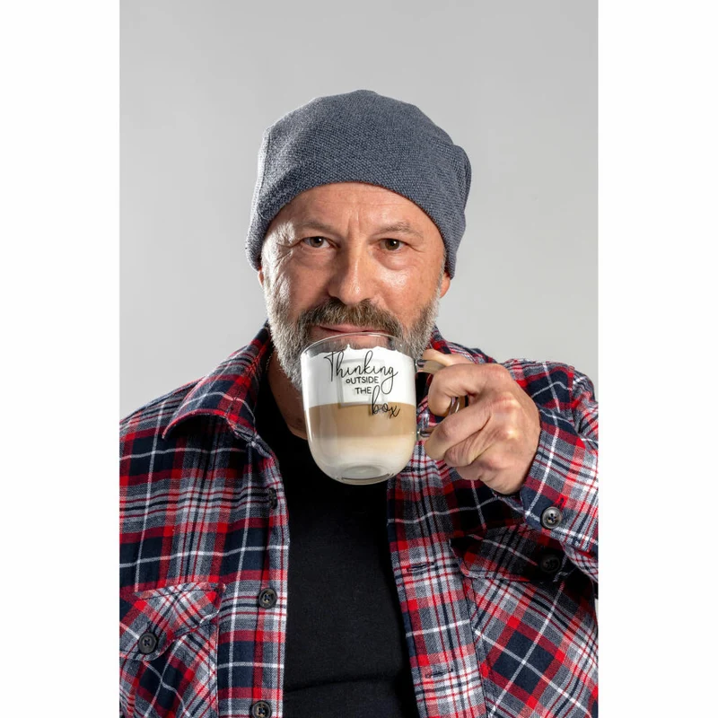 Leonardo Tasse Ufficio Thinking outside the box, Kaffeetasse, Becher, Glastasse, Kalk-Natron-Glas, 400 ml, 047082