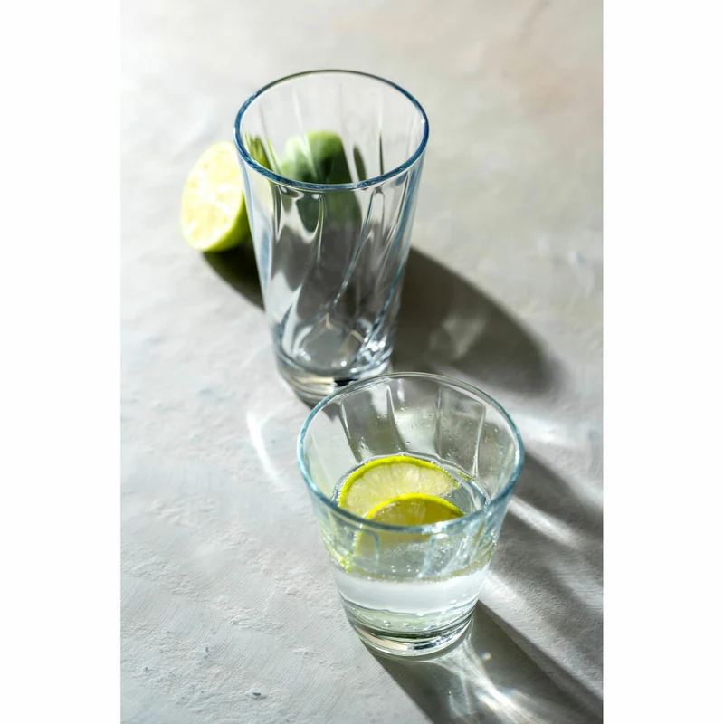Leonardo Trinkglas Twist, Wasserglas, Saftglas, Longdrinkglas, Kalk-Natron-Glas, 300 ml, 023591