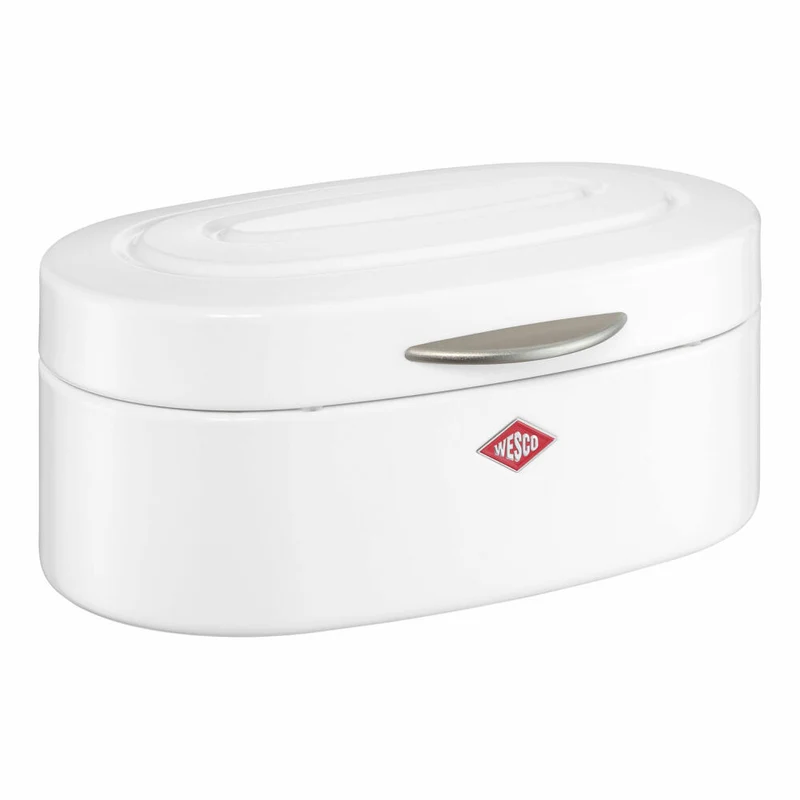 Wesco Single Elly Brotkasten, Brotbox, Brotbehälter, Aufbewahrung, Stahlblech, Metall, Weiß, 236101-01